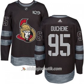 Män Ishockey Ottawa Senators Tröja Matt Duchene 95 1917-2017 100th Anniversary Adidas Svart Authentic